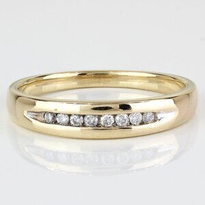 10k Yellow Gold Diamond Wedding Band / Anniversary Ring